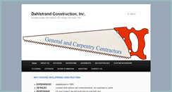 Desktop Screenshot of dahlstrandconstruction.com